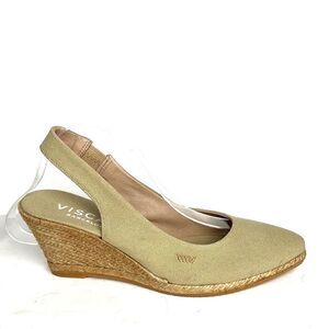 NWOB VISCATA  Barcelona Canvas Sandal Wedged Canvas Espadrilles sz 38 US 6,5 - 7